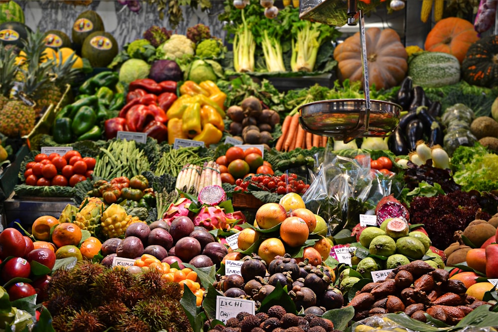 Basket of fresh organic vegetables
